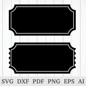 Ticket SVG, Ticket Clipart, Ticket PNG, Movie Ticket SVG, Event Ticket SVG, Cut File für Cricut & Silhouette, dxf, ai, pdf, png, eps