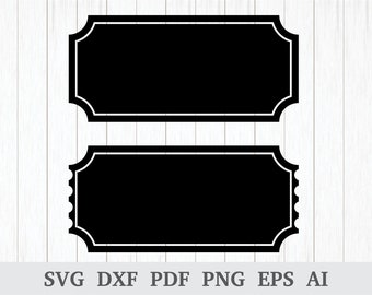 Ticket SVG, Ticket Clipart, Ticket PNG, Movie Ticket Svg, Event Ticket SVG, cut file for cricut & silhouette, dxf, ai, pdf, png, eps
