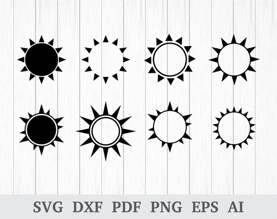 Download Sun Monogram Svg Sun Svg Sun Clipart Sun Vector Summer Svg Etsy