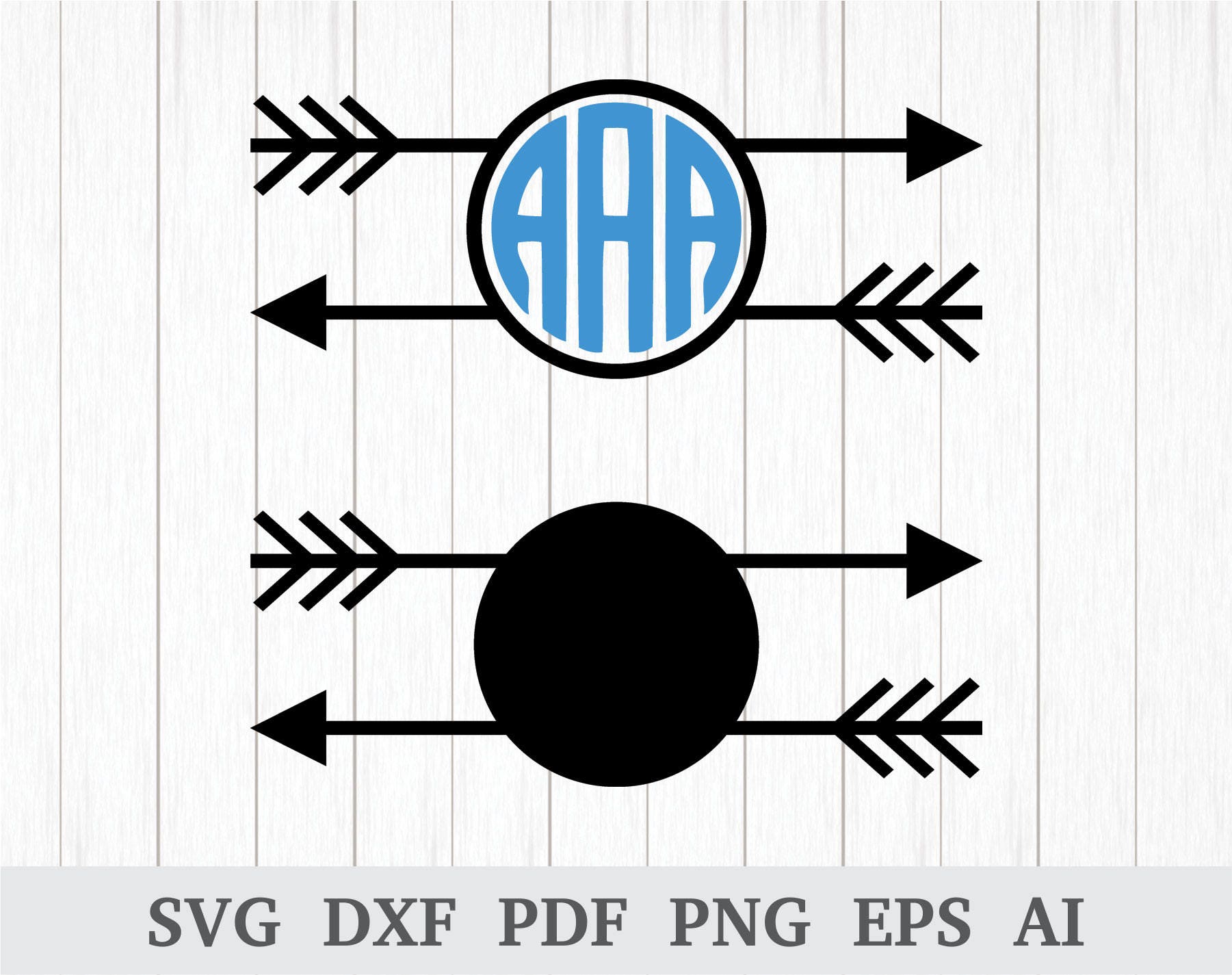 Download Arrow Monogram Frame Svg Arrow Circle Monogram Svg Arrow Etsy