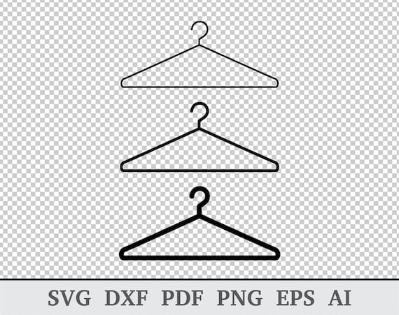 Clothes Hanger Svg, Coat Hanger Svg. Vector Cut File for Cricut,  Silhouette, Pdf Png Eps Dxf, Decal, Sticker, Vinyl 