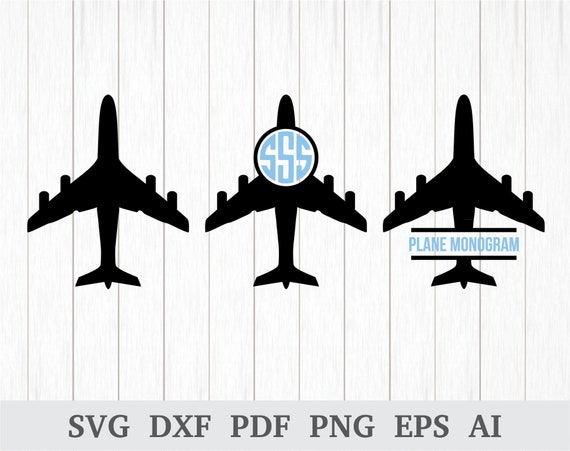 Download Airplane Svg Plane Svg File Airplane Monogram Svg Airplane Etsy