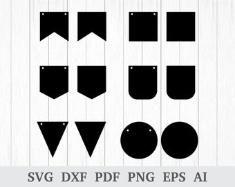Bunting Banner Svg, Banners svg, Bunting SVG,  Bunting Banner Flag, Bunting Banner Flag Vector, cricut & silhouette, dxf, ai, pdf, png, eps