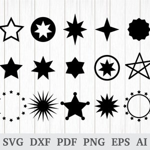 Star SVG, Stars SVG, Star Clipart, Star Vector, Star SVG Bundle, Svg cutting file, cricut & silhouette, vinyl, dxf, ai, pdf, png, eps