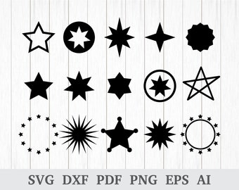 Stern Sie, SVG, Sterne SVG, Sterne Clipart, Star Vektor, Star SVG Bundle, Svg, schneiden Datei, Cricut & Kontur, Vinyl, Dxf, Ai, Pdf, Png, eps