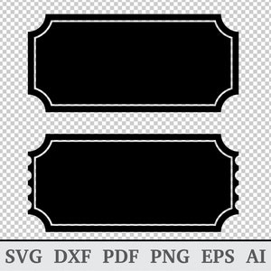 Ticket Svg cut file and PNG