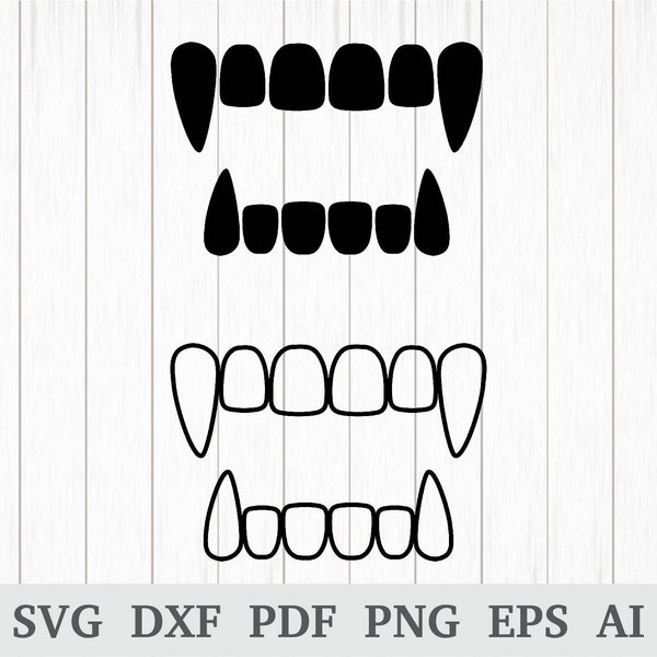 Vampire teeth svg, Halloween svg, Vampire Fangs svg, Vampire svg, Vampire teeth png, Vampire teeth clipart, cut file , cricut, silhouette