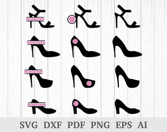 Hohe Fersen-SVG-Datei, Stiletto Svg, Heels SVG, Frauen Schuhe Svg, High Heels Clipart, Cricut & Kontur, Vinyl, Dxf, Ai, Pdf, Png, eps