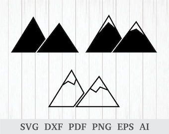 Mountain svg, Mountain svg files, Mountains svg, Mountain png, Mountain Clipart, Outdoor adventure, cricut & silhouette, png, pdf, dxf, eps