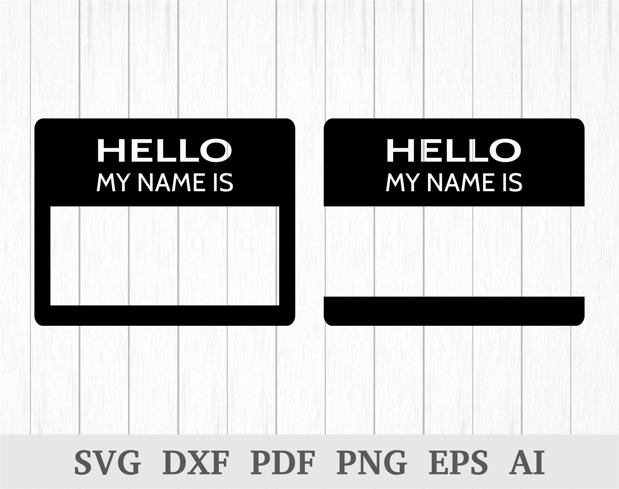 Name Svg Hello My Name Is Svg Name Clipart Name Etsy