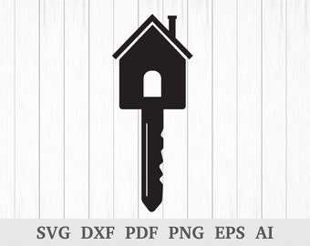 HausSchlüssel svg, Real Estate Svg, Real Estate Logo Svg, Home Key Svg, House Svg, Key Svg, Cricut & Silhouette, Vinyl, dxf, ai, pdf, png, eps