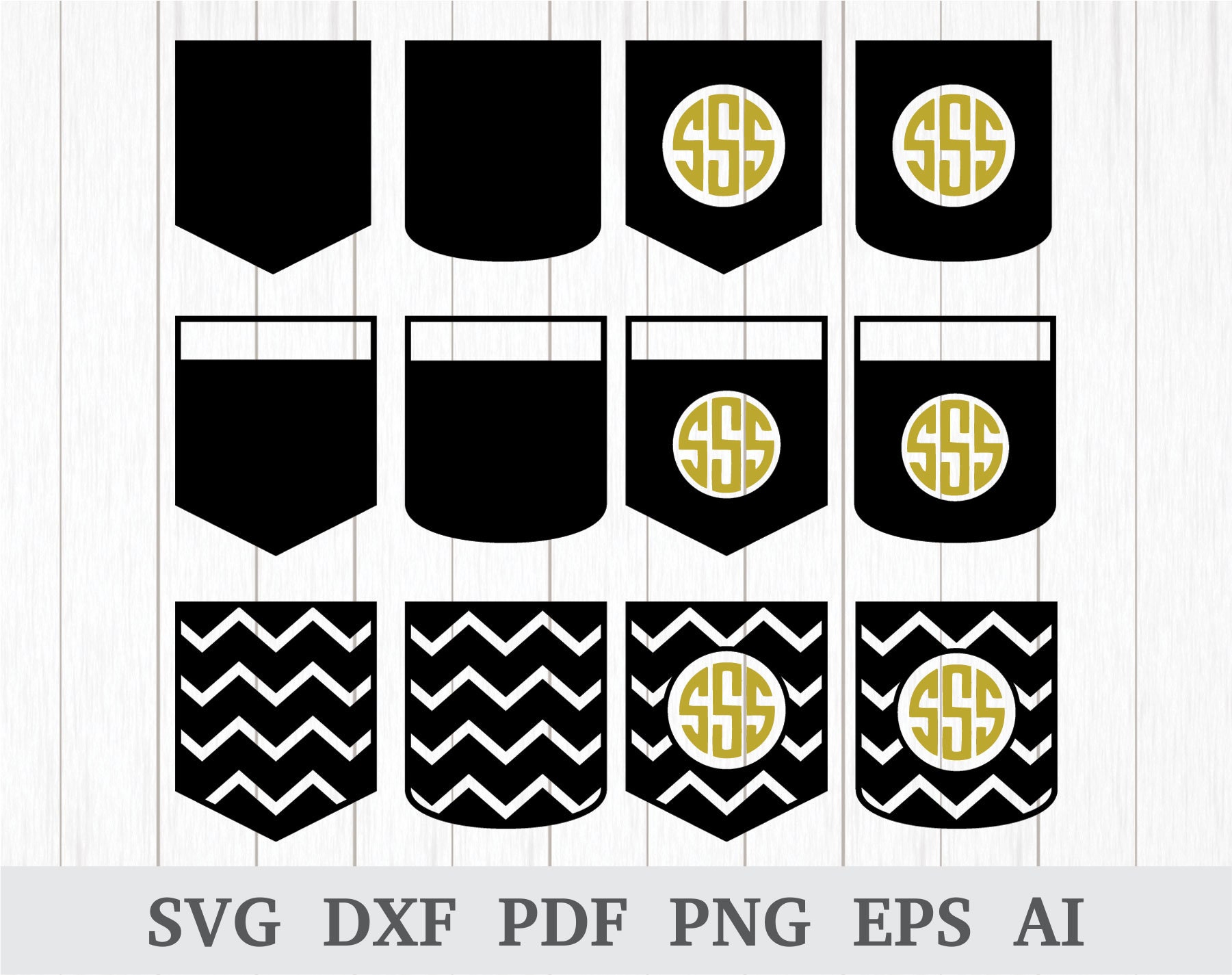 Download Pocket SVG Pocket Monogram SVG Shirt Pocket SVG Pocket | Etsy