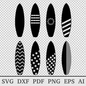 Surfboard SVG, Surfing SVG, Beach svg, Summer SVG, Surfboard Clipart , Surfboard Vector, Vacation svg , vinilo, dxf, ai, pdf, png, eps imagen 2