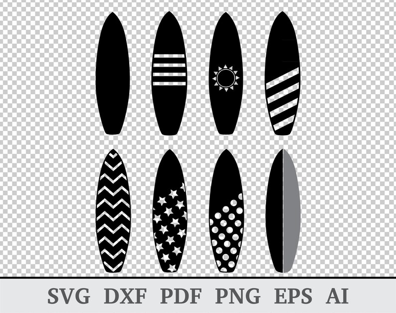 Surfboard SVG, Surfing SVG, Beach svg, Summer SVG, Surfboard Clipart , Surfboard Vector, Vacation svg , vinilo, dxf, ai, pdf, png, eps imagen 2