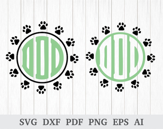 Download Paw Print Svg Dog Paw Monogram Svg Dog Svg Clipart Pet Etsy SVG, PNG, EPS, DXF File