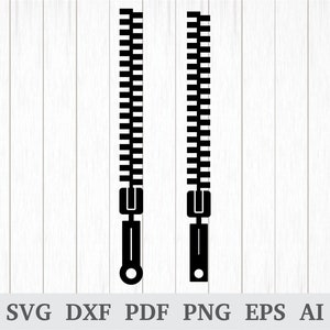Zipper SVG, Zipper clipart , Zipper Vector, Zipper Clip art, Zipper svg cut file, cricut & silhouette, vinyl, dxf, ai, pdf, png, eps