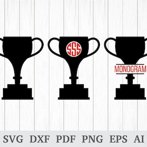 Trophy svg, Trophy Clipart, Trophy Vector, Awards Svg, Prize SVG, Winner svg, Trophies svg, cricut & silhouette, dxf, ai, pdf, png, eps