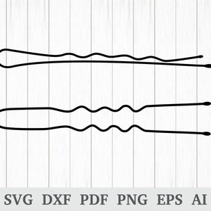 May include: Two black metal hair clips, one with a straight edge and the other with a wavy edge.