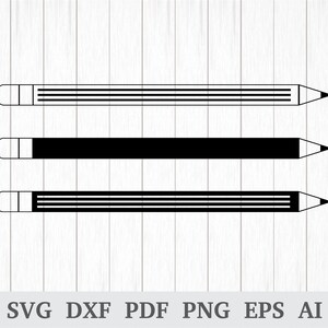 Pencil svg, Pencil Clipart, Pencil Vector, Pencil clip art, Stationery svg / clipart, cricut & silhouette, vinyl, dxf, ai, pdf, png, eps