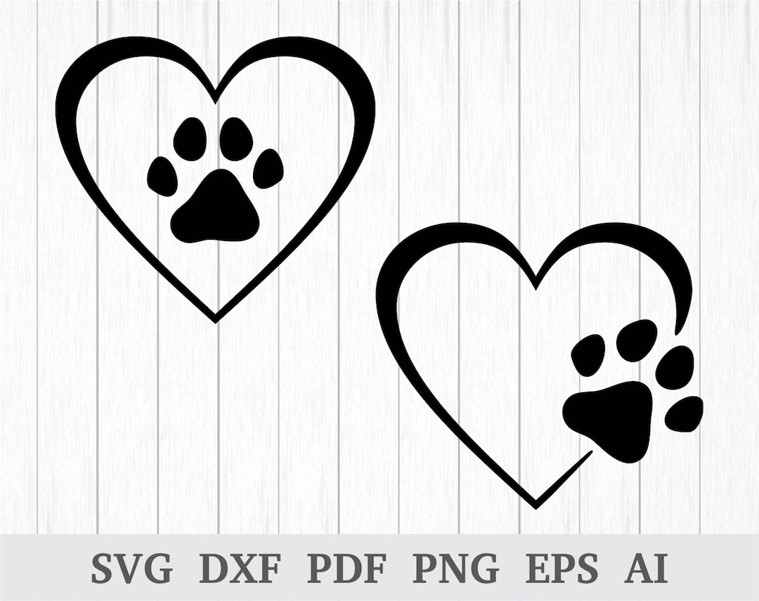 Buy Paw SVG, Dog Love SVG, Paw Heart SVG , Dog Paw Svg, Dog Paw Print  Cutting Files, Cricut & Silhouette, Vinyl, Dxf, Ai, Pdf, Png, Eps Online in  India 