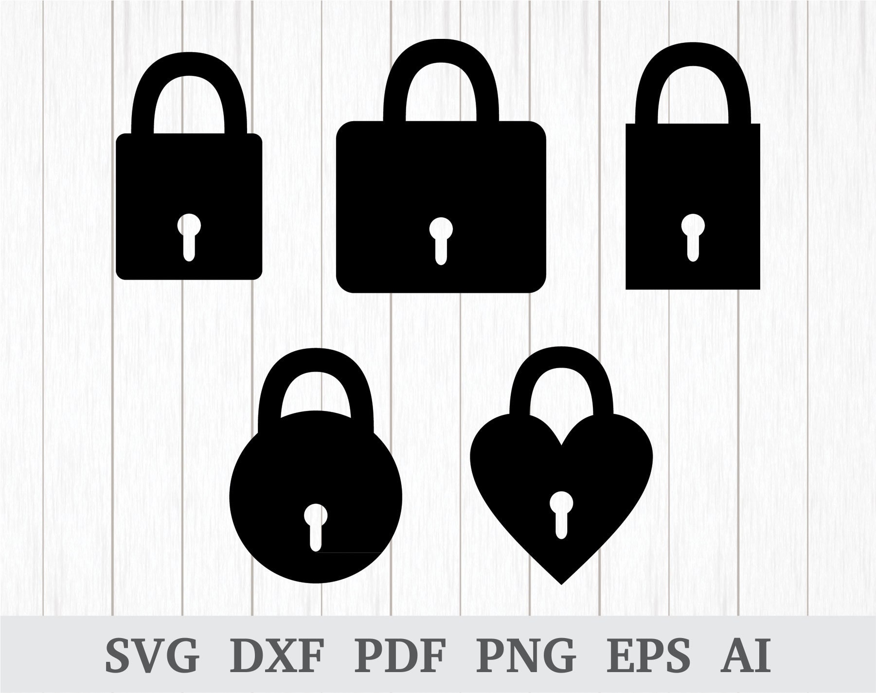 Serrure SVG, SVG serrures, serrure vecteur, vecteur serrures, coeur serrure Svg, Paddle serrure SVG, cricut & silhouette, vinyle, dxf, ai, pdf, png, e