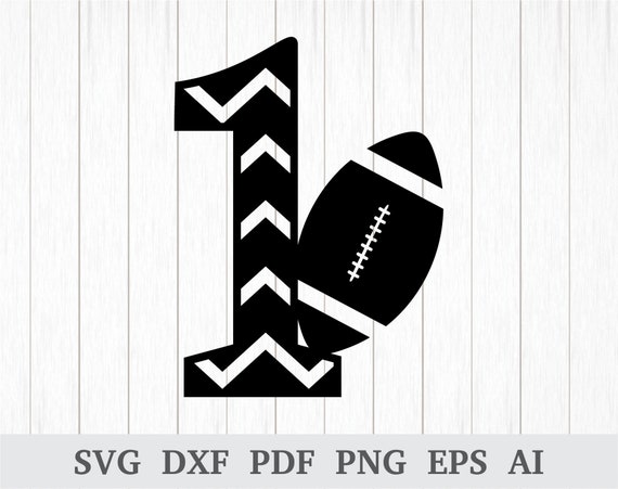 Download One Svg First Birthday Football Svg Baby 1st Birthday Svg Etsy