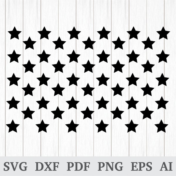 Fifty Stars SVG,  Fifty Stars Clipart, Fifty Stars Vector, 50 stars svg, american flag svg, Flag svg, cricut & silhouette, screen printing