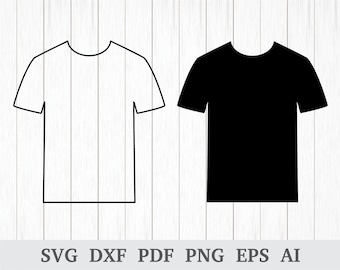 Camiseta SVG, camiseta vectorial, clipart de camiseta, camiseta SVG, ropa SVG, archivo de corte SVG, Cricut y Silhouette, vinilo, DXF, AI, PDF, PNG, EPS
