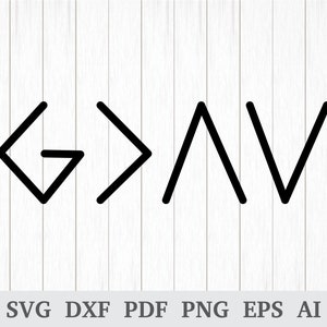 God is groter SVG, god is groter dan de hoogte- en dieptepunten svg, snijden bestand, offerte svg, cricut & silhouet, vinyl, dxf, ai, pdf, png, eps