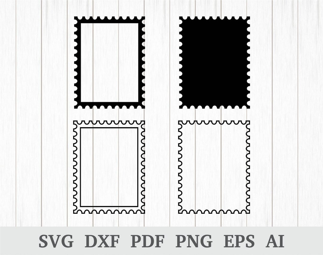 Postage Stamp Svg, Postage Stamp Clipart, Postage Stamp Vector, Post Svg, Cutting File, Cricut