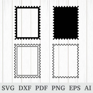 Sello postal svg, Portage Stamp Clipart, Postage Stamp vector, Post svg, cutting file, cricut & silhouette, vinyl, dxf, ai, pdf, png, eps