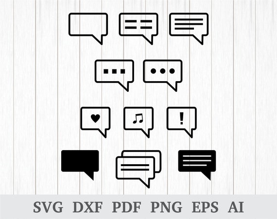Speech Bubble Svg Speech Bubble Clipart Speech Bubble Etsy