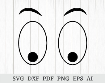 Eyes Svg, Cartoon Eyes svg, Goofy Eyes svg, Cartoon Eyes Clip art, Cartoon Eyes Vector, cricut & C, screen printing