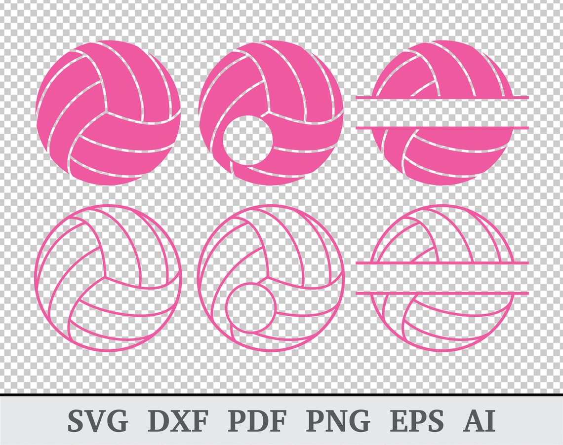 Volleyball Monogram SVG Volleyball SVG Sports SVG | Etsy