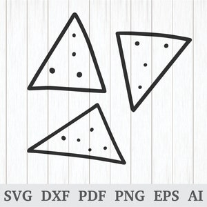 Nachos SVG, Nacho Svg, Cinco de Mayo svg, Tortilla chips svg, mexican svg, Cut file for cricut & silhouette,dxf and png file
