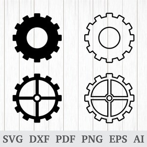 Gears svg, Cogwheels svg, Steampunk svg , Gear wheel svg, Gears Vector, Gears Clipart, cricut silhouette, dxf, ai, pdf, png, eps image 1