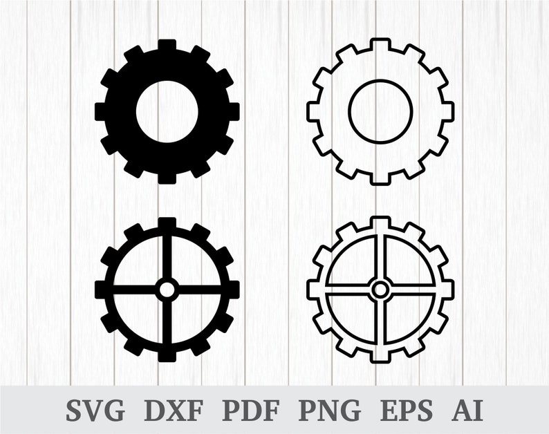 Gears svg, Cogwheels svg, Steampunk svg , Gear wheel svg, Gears Vector, Gears Clipart, cricut silhouette, dxf, ai, pdf, png, eps image 1