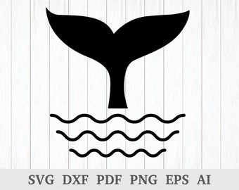 Whale Tail SVG, Whale svg, Ocean life svg, mermaid tail svg, ocean svg, cut files for cricut& silhouette, png and dxf files