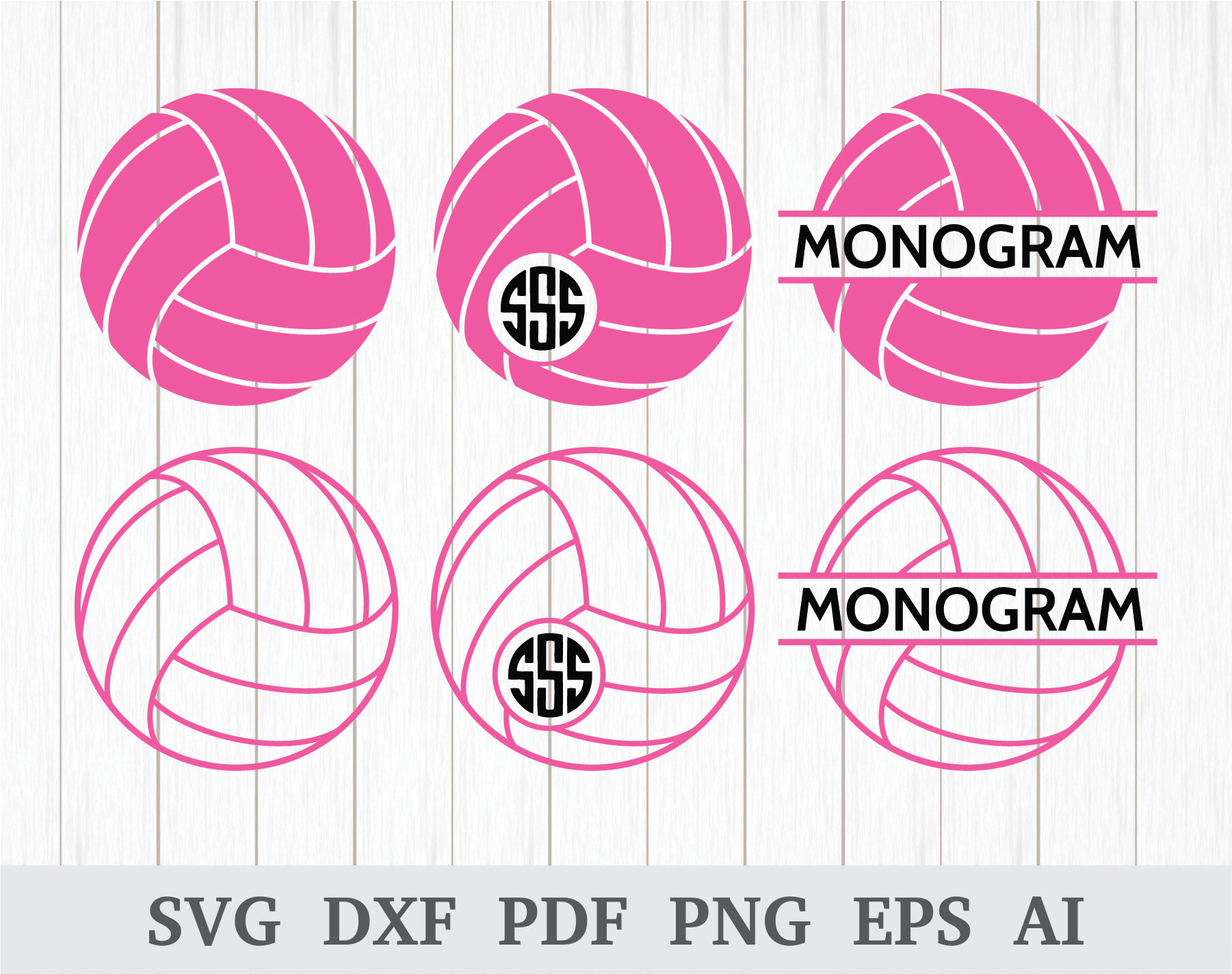 Download Volleyball Monogram Svg Volleyball Svg Sports Svg Etsy