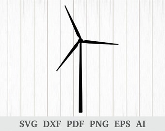 Wind Turbine svg, Windmill Svg, Towermill Svg, Wind Turbine clipart, Wind Turbine vector, cricut & silhouette, vinyl, dxf, ai, pdf, png, eps