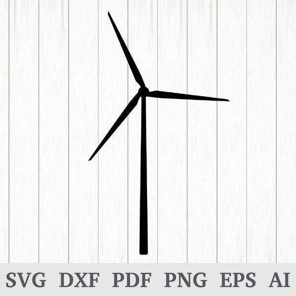 Wind Turbine svg, Windmill Svg, Towermill Svg, Wind Turbine clipart, Wind Turbine vector, cricut & silhouette, vinyl, dxf, ai, pdf, png, eps