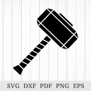 Martillo de Thor SVG, Thor Svg, Viking Svg, archivo de corte del martillo de Thor. Clipart del martillo de Thor, Cricut y silueta, vinilo, DXF, PDF, PNG, EPS
