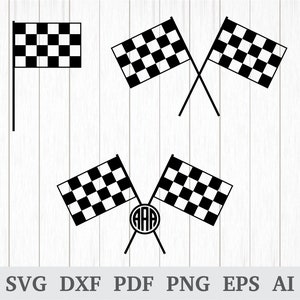 Karierte Flagge Svg, Rennflagge Svg, Racing Flagge Svg, karierte Flagge Vektor / Clipart, Cricut & Silhouette, Vinyl, Dxf, ai, pdf, Png, eps