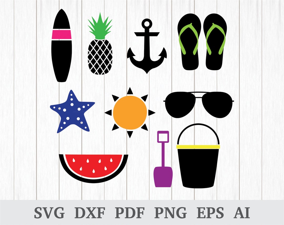 Beach SVG, Summer Svg, Vacation SVG, Tropical SVG, Svg Cutting File ...