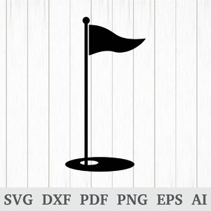 Golf Flag svg, Golf SVG, Golf Flag Vector, Golf Flag Clipart, Golf Flag Clip art, cricut & silhouette, screen printing