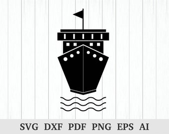 Kreuzfahrtschiff svg, Schiff Svg, Kreuzfahrtschiff Vektor, Kreuzfahrtschiff Clip Art, Schiff Vektor, Cricut & Silhouette, Vinyl, dxf, ai, pdf, png, eps