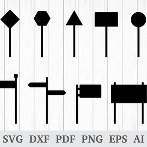 Road Sign svg , Road Direction Svg, Roads Sign SVG, Highway Sign Svg, Signpost svg, cricut & silhouette, vinyl, dxf, ai, pdf, png, eps