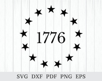 1776 Star SVG, We The People SVG, Betsy Ross SVG, 13 Stars SVG, American Flag SVG, Union Flag SVG, Fichier coupé pour Cricut et Silhouette