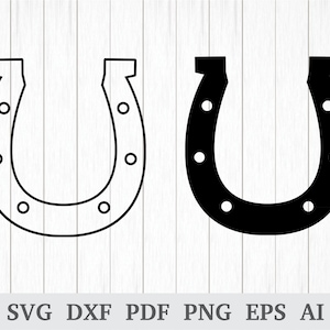 Horseshoe SVG, Horseshoe clipart, Horseshoe vector, Horseshoe cutting files, Horse svg, cricut & silhouette, vinyl, dxf, ai, pdf, png, eps