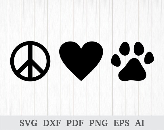 Download Peace Love Paw Svg Peace Love Dogs Svg Animal Lover Svg Paw Etsy PSD Mockup Templates